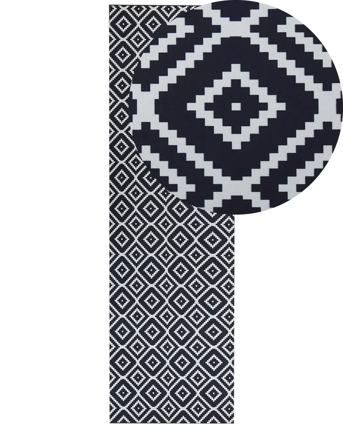 Rug KARUNGAL Black 60 x 200 cm