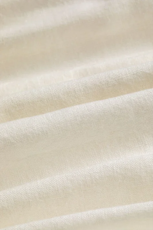 Sábana Bajera en Lino de 160g/m² Sorana Blanco – SKLUM
