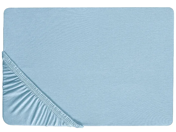 Sábana bajera HOFUF Algodón 140 x 200 cm Azul claro
