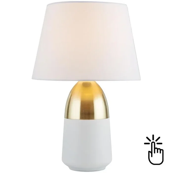 Searchlight – Lámpara de mesa táctil regulable TOUCH 1xE14/40W/230V blanco/dorado