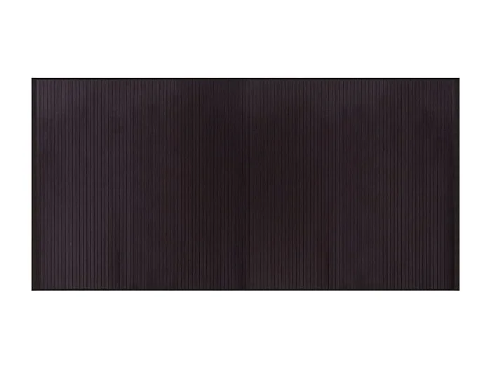 Senad Alfombra rectangular bambú marrón oscuro 100×200 cm
