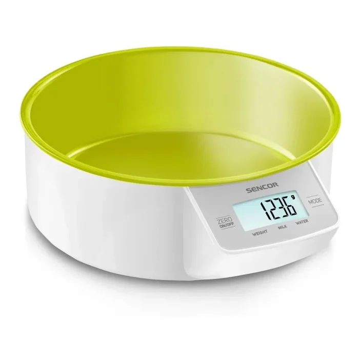 Sencor – Balanza de cocina digital 2xAAA blanco/verde