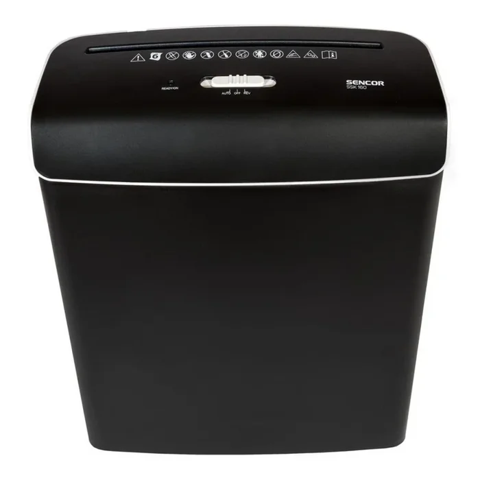 Sencor – Destructora de papel A4 volumen 7 l 230V negro