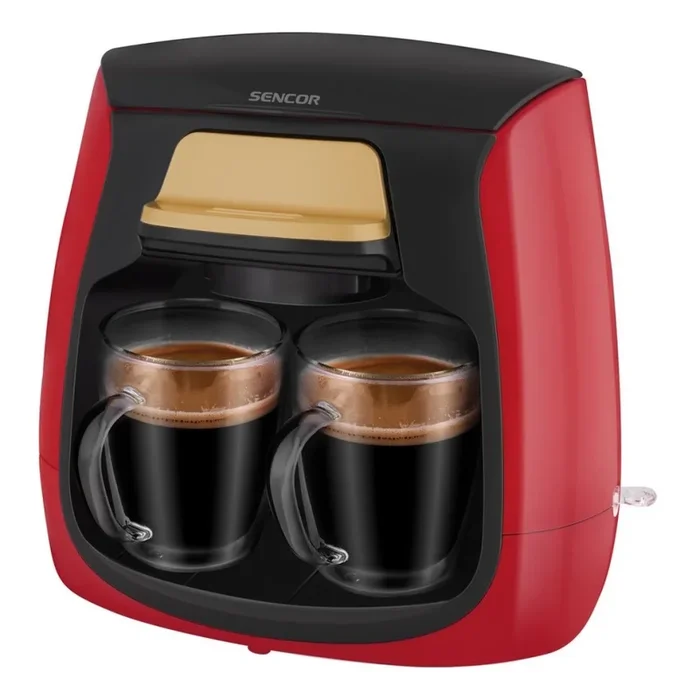 Sencor – Máquina de café con dos tazas 500W/230V rojo/negro
