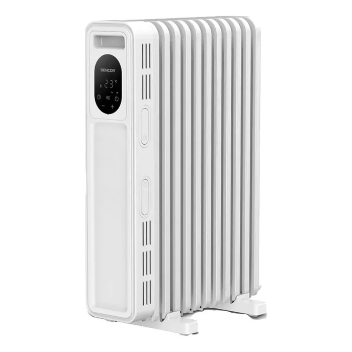 Sencor – Radiador de aceite de 11 secciones 1000/2300 W/230 V blanco + mando a distancia