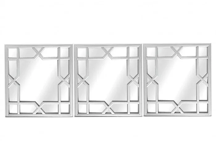 Set 3 Espejos Plateado Pvc