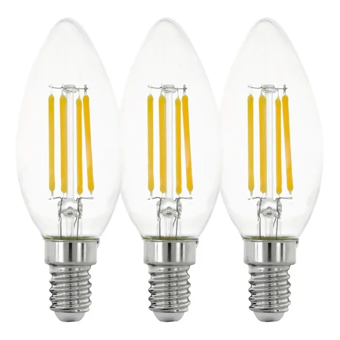 SET 3x Bombilla LED VINTAGE C35 E14/4W/230V 2700K – Eglo 12811