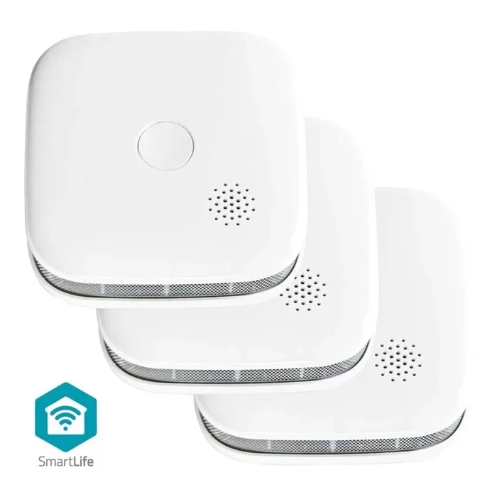 SET 3x Detector de humo SmartLife 3V/1xCR123A Wi-Fi Tuya