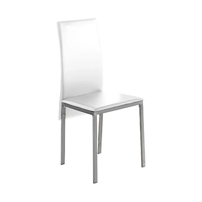 Set 4 sillas de cocina Simil Piel MELBOURNE – Blanco