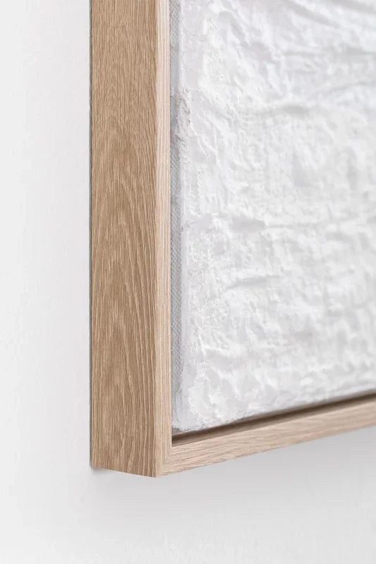 Set de 2 Cuadros Decorativos en Relieve de Escayola (60×90 cm) Leclerc Blanco – SKLUM