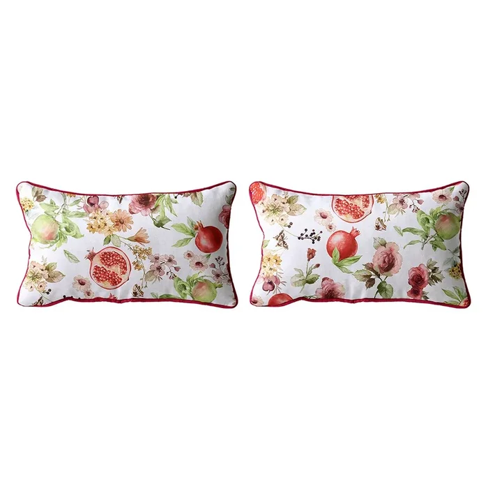 Set de 2 fundas de cojin decorativo 100% algodónMINGRANA 30×50 cm Rojo