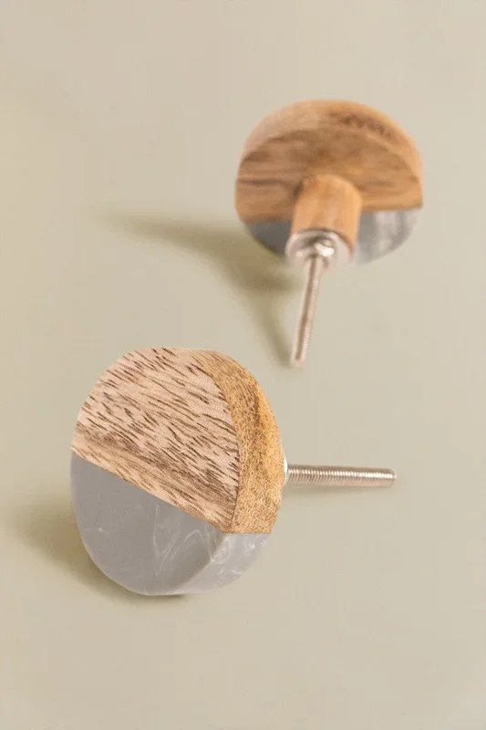Set de 2 Tiradores Soleil Gris – SKLUM