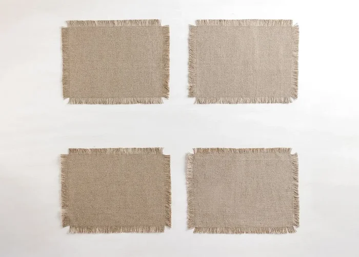 Set de 4 Manteles Individuales Aratz Marrón Arena – SKLUM