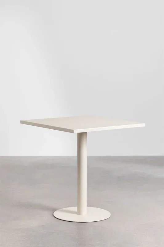 Set de Mesa Cuadrada 70×70 cm y 2 Sillas de Jardín Mizzi Beige Tapioca – SKLUM