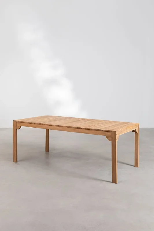 Set de Mesa de Comedor Rectangular (200×100 cm) en Madera Donal y 8 Sillas de Comedor Barker Gris Glacial – SKLUM