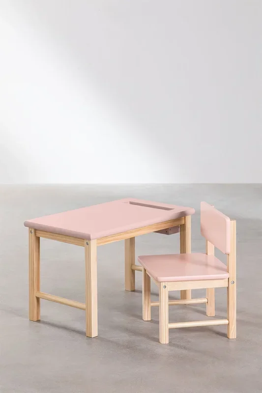 Set de Mesa y Silla en Madera Dakota Kids Maquillaje – SKLUM