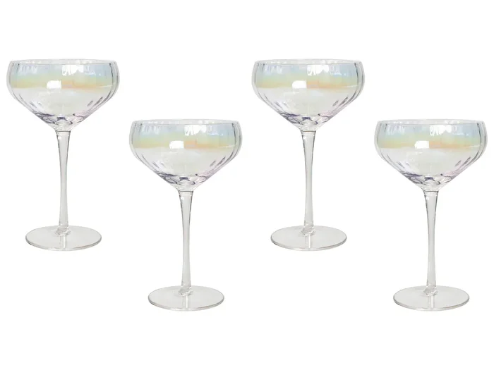 Set of 4 Champagne Saucers MORGANITE 300 ml Transparent
