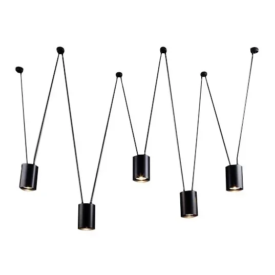 Shilo – Lámpara colgante 5xGU10/15W/230V araña negro