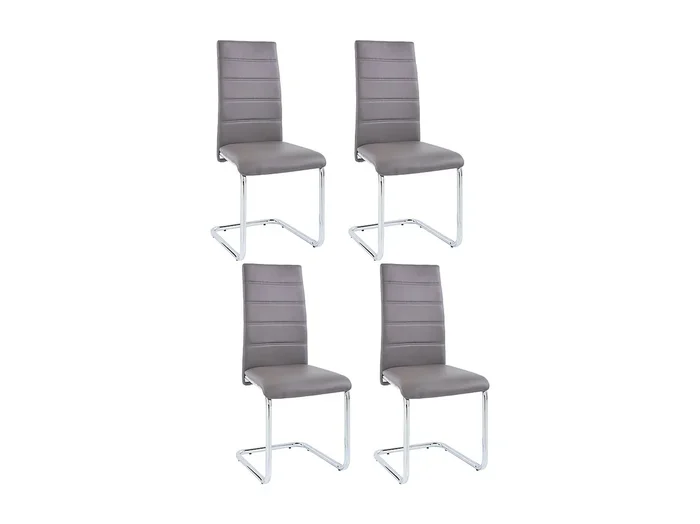 Silla 4 PK Cappucino Cromo
