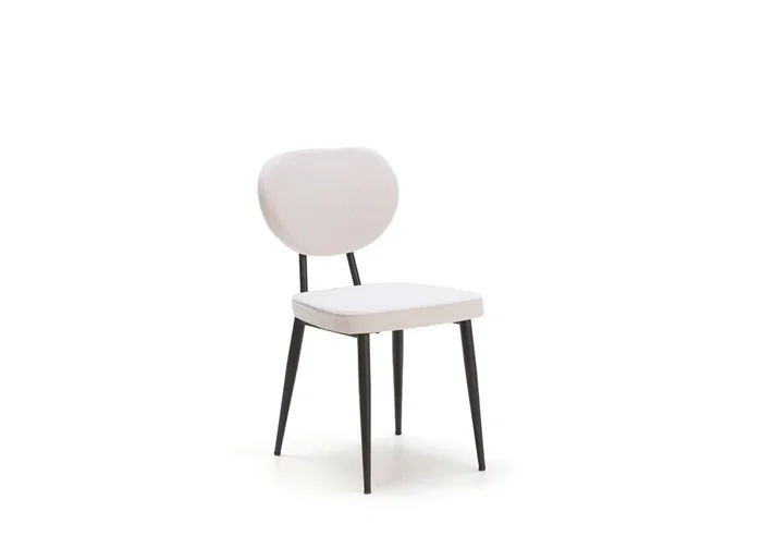 Silla apilable CROSS blanco e negro