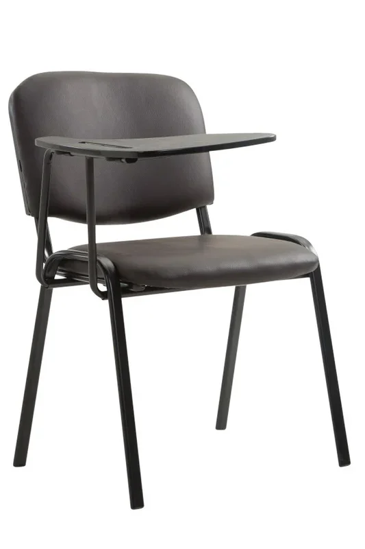 silla conferencia Ken con mesa plegable Simil cuero Marrón 71X53X81 cm