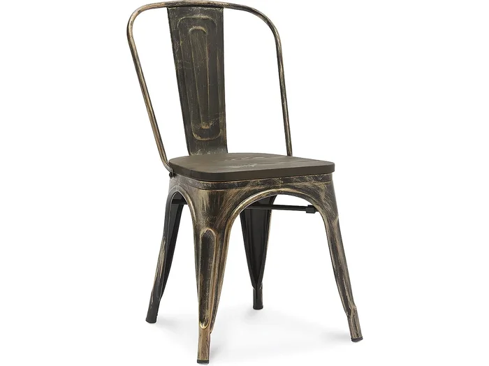 Silla de Comedor – Diseño Industrial – Acero y Madera – Nueva Edición – Stylix
