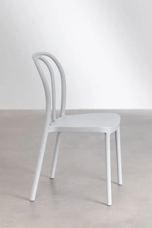 Silla de Comedor Apilable Mizzi Gris Claro – SKLUM