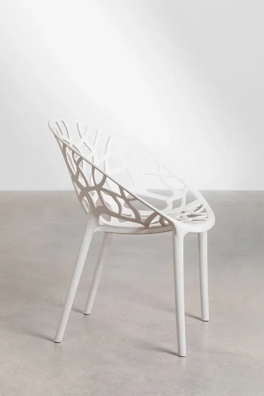 Silla de Comedor Apilable Ores Blanco Gardenia – SKLUM