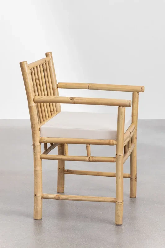 Silla de Comedor con Reposabrazos en Bambú Senia Bambú – SKLUM