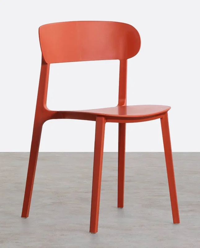 Silla de Comedor de Polipropileno Briel Rojo Brick – The Masie