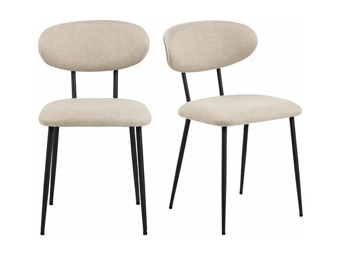 Silla de comedor Denise beige.