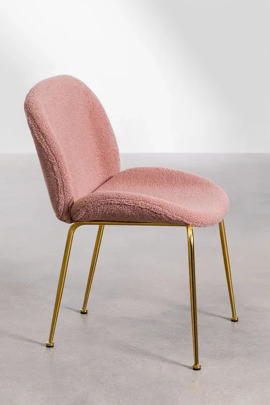 Silla de Comedor en Borreguito Pary Rosa – SKLUM