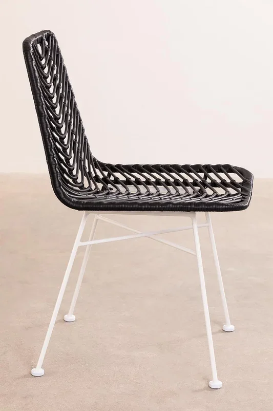 Silla de Comedor en Ratán Sintético Gouda Colors Negro – SKLUM