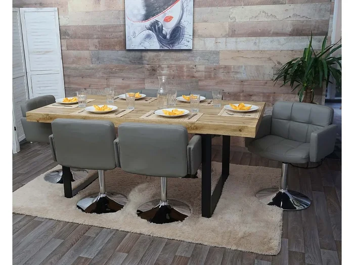 Silla de comedor Houston (juego de 6), gris topo