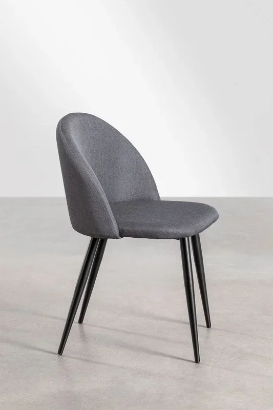 Silla de Comedor Kana Lino Gris Antracita – SKLUM