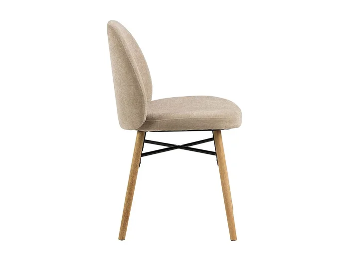 Silla de comedor Sophia chenilla beige.