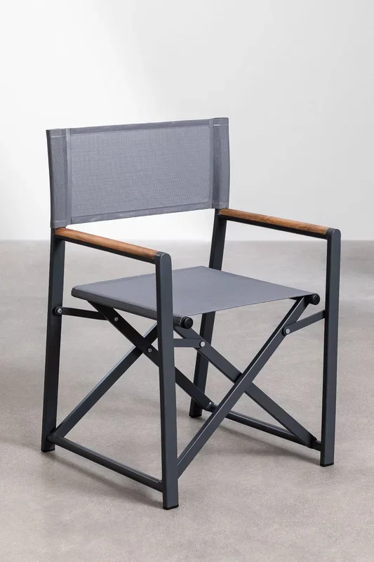 Silla de Director Plegable para Jardín Jordana Gris Antracita – SKLUM