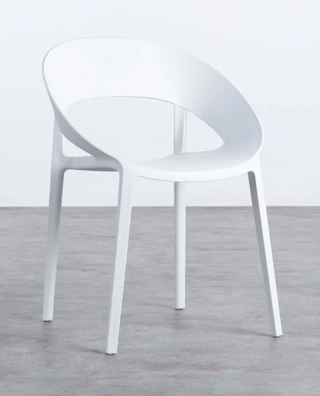 Silla de Exterior de Polipropileno Lara Blanco – The Masie