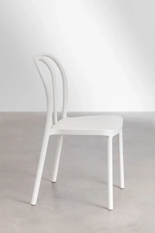 Silla de Jardín Apilable Mizzi Blanco Gardenia – SKLUM