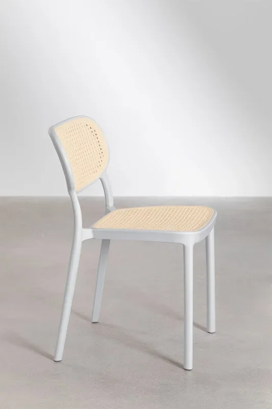 Silla de Jardín Apilable Omara Gris Claro – SKLUM