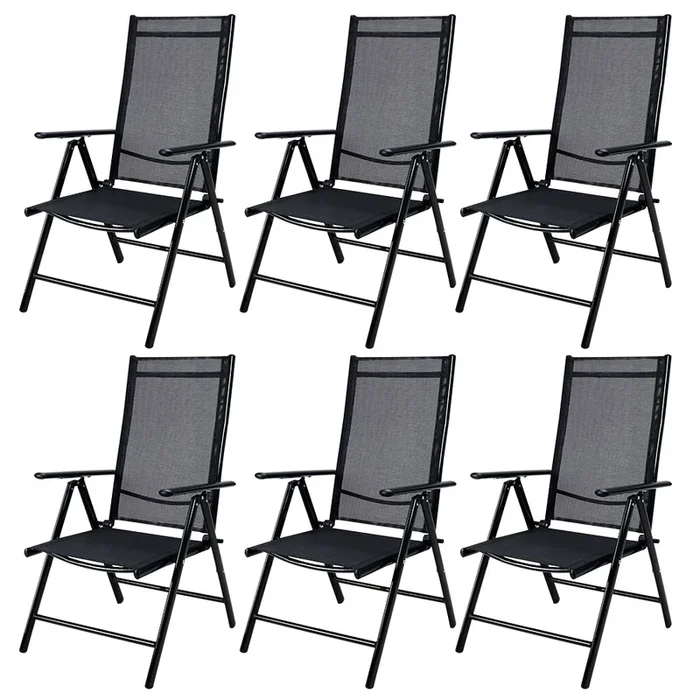 Silla de jardín Bern juego de 6 antracita
