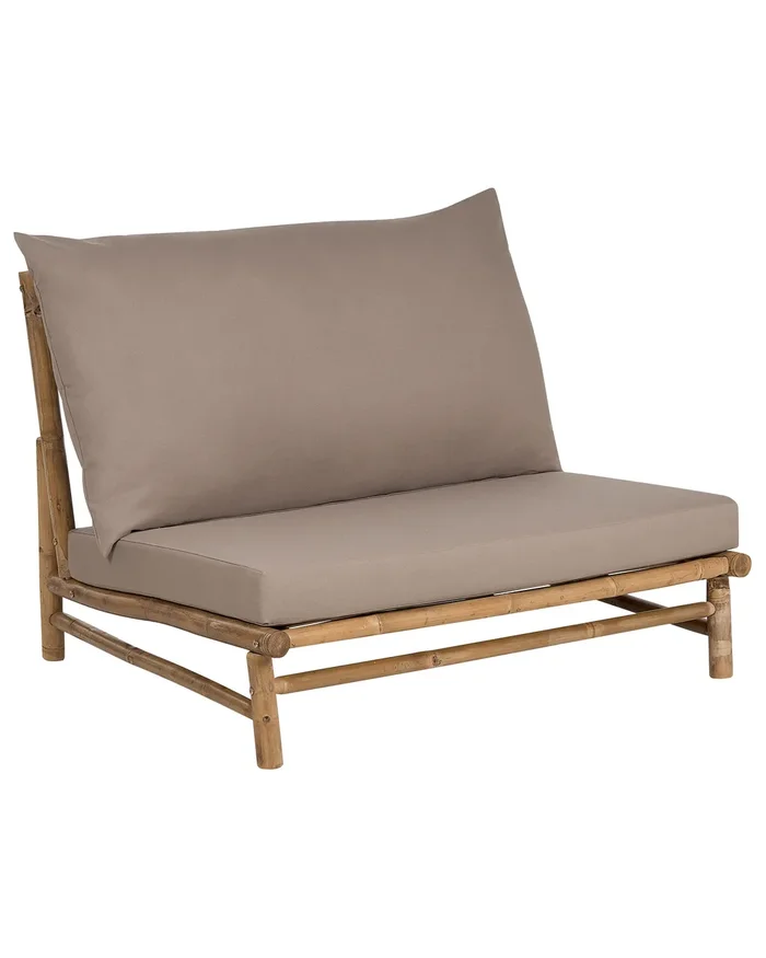 Silla de jardín TODI Madera de bambú Gris pardo