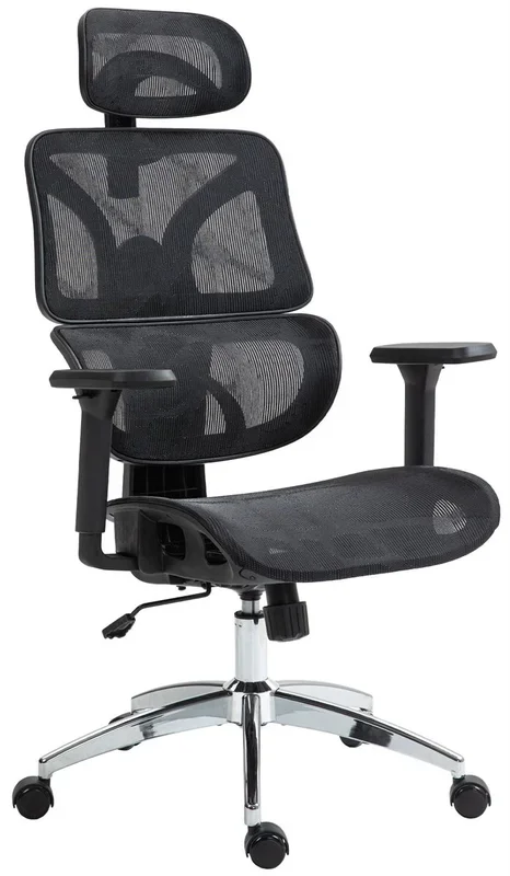 Silla de oficina Deshler Tejido de red Negro 76X66X112 cm