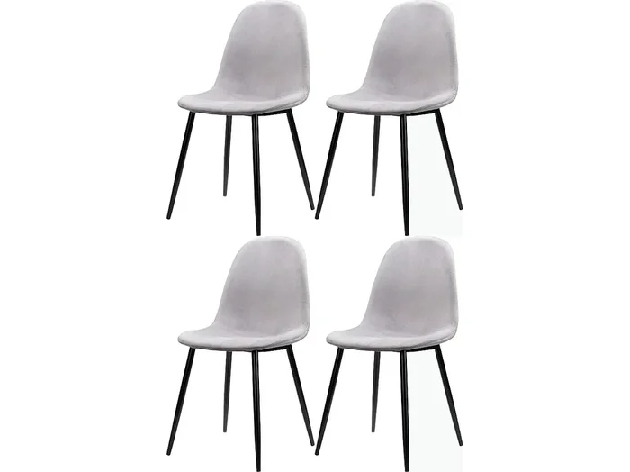 Silla Patas Negras 4 PK Gris