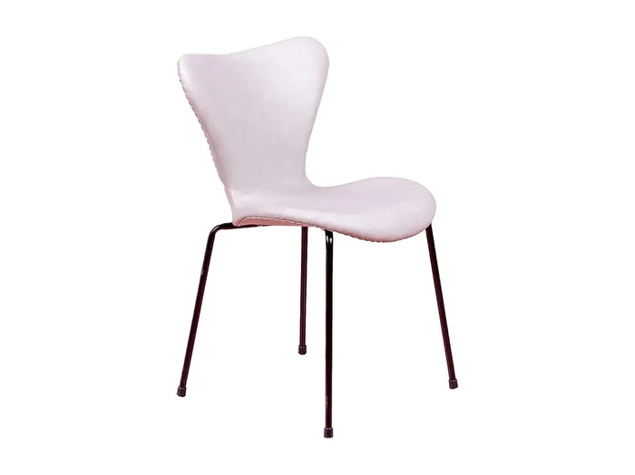 Silla vintage tapizada en polipiel desgastado – Seven – Gris