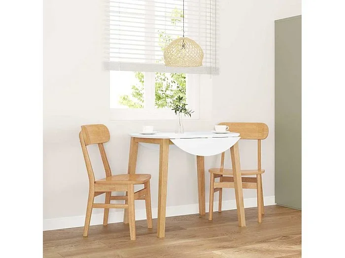 Sillas de comedor 2 unidades madera maciza de caucho