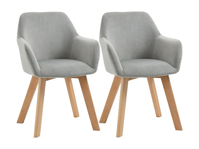 Sillas de comedor gris 54x57x80 cm HOMCOM