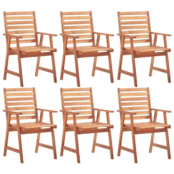 Sillas de comedor para jardin 6 unidades madera maciza de acacia