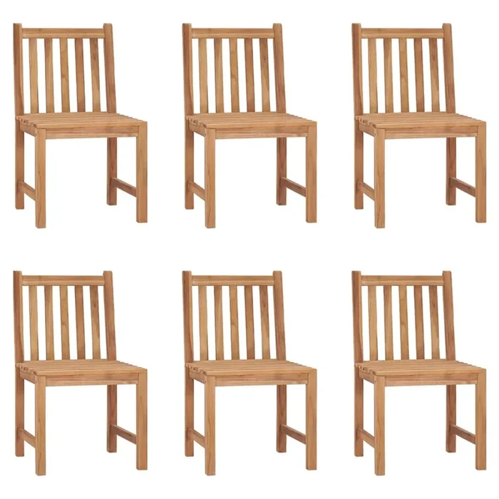 Sillas de jardin 6 unidades madera maciza de teca