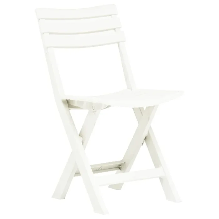 Sillas de jardin plegables 2 unidades plástico blanco